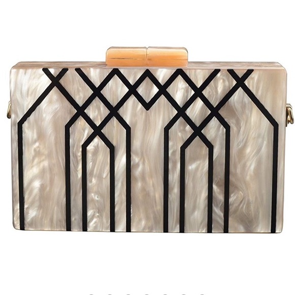 Champagne Acrylic Clutch - Picture 3 of 7